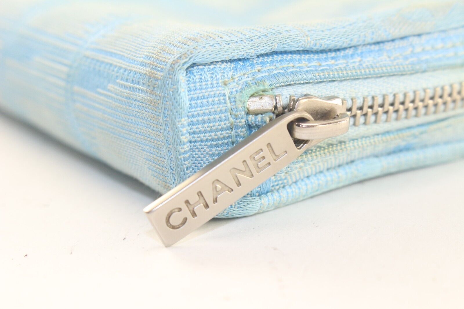 Chanel Blue CC Zip Pouch 3CC712K