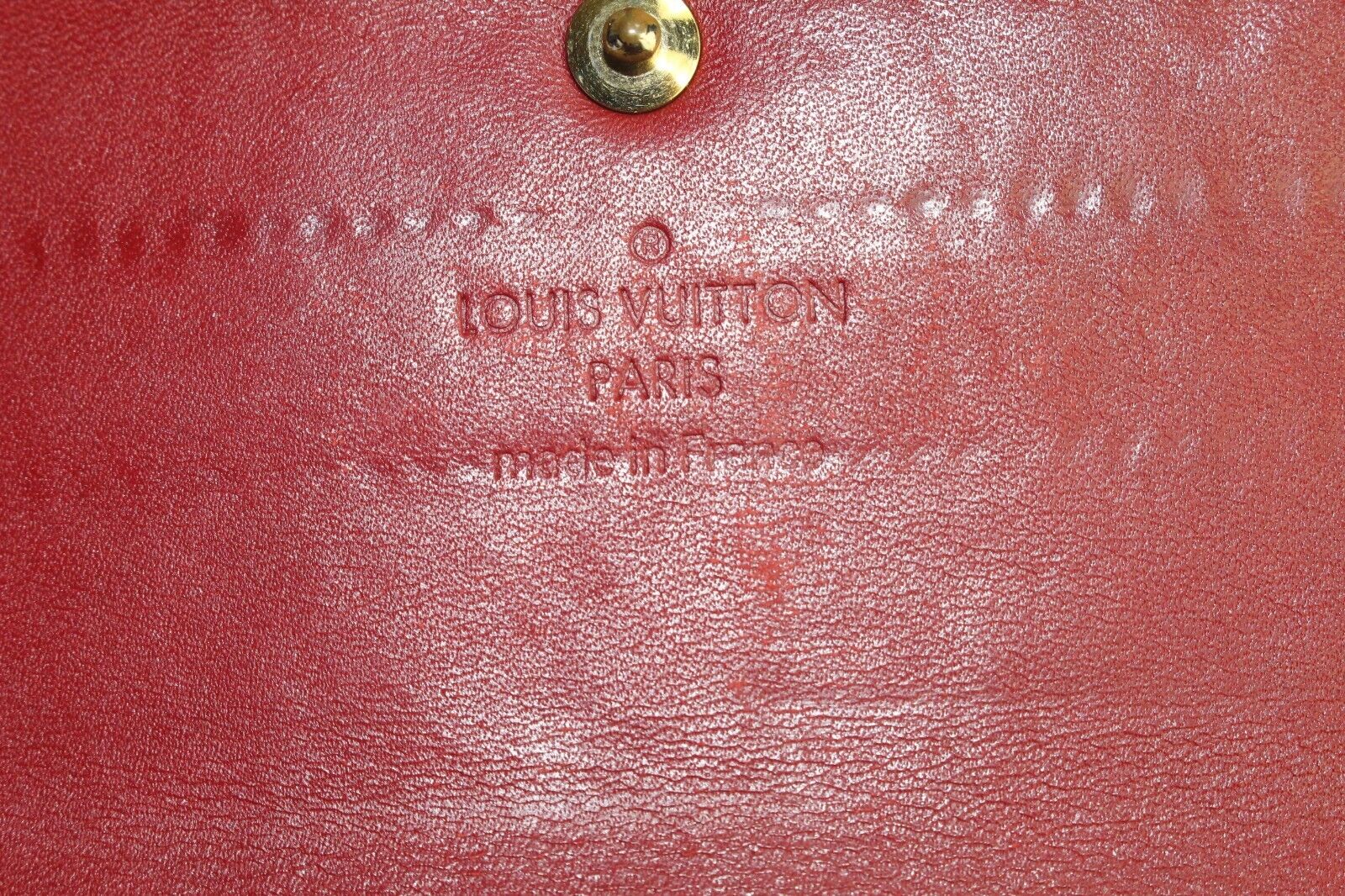 Louis Vuitton Womens Sarah Vernis Leather Long Flap Wallet 3LVS105K