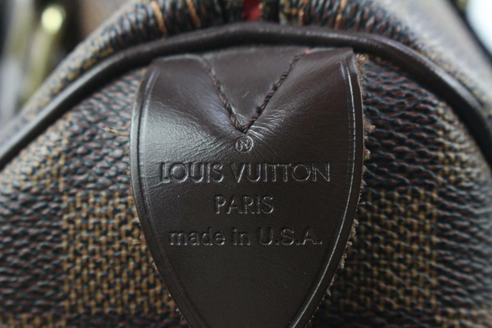 Louis Vuitton Damier Ebene Speedy 25 Boston Bag PM 1LV1114b