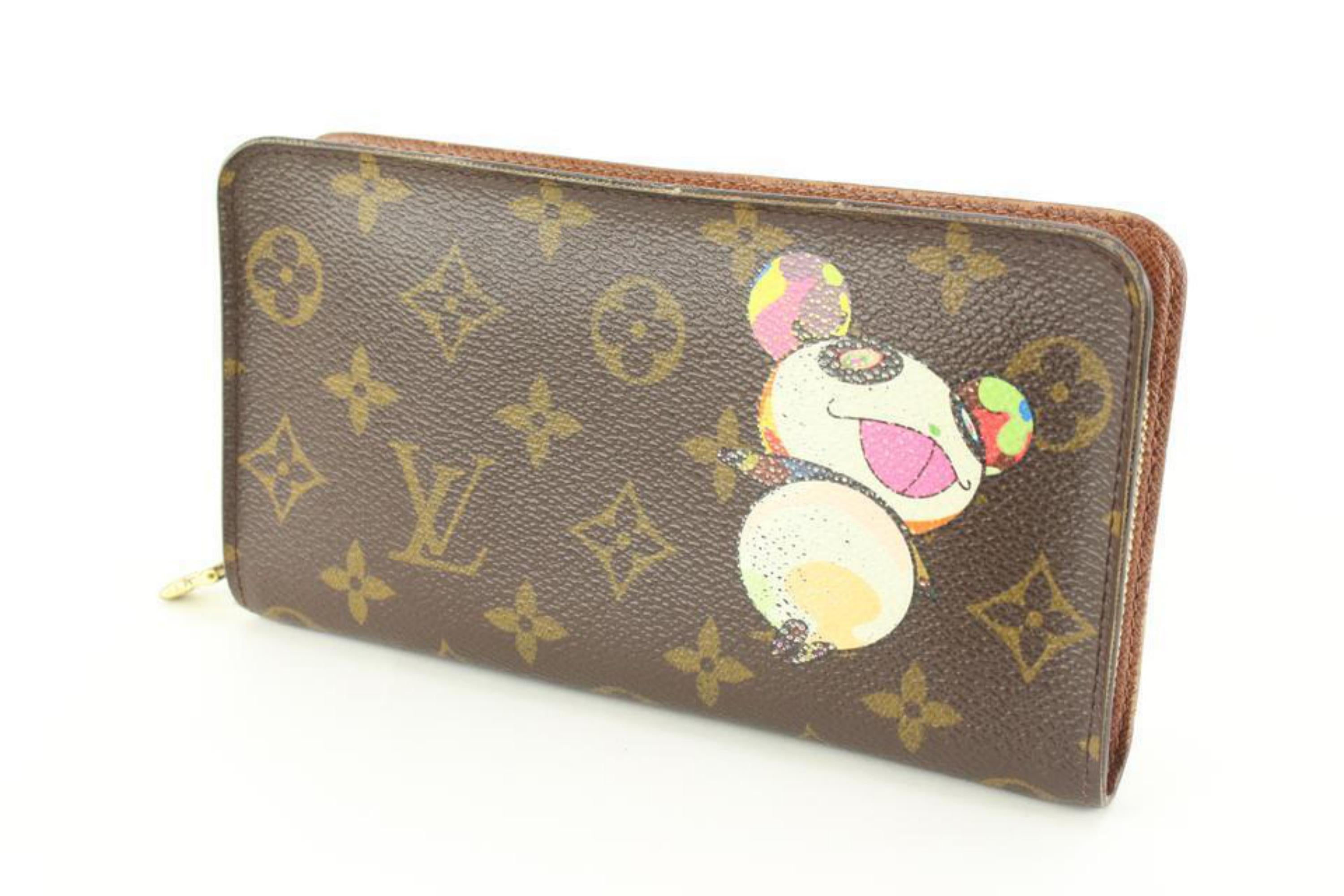 Louis Vuitton Murakami Monogram Panda Zippy Wallet Long 35L26a