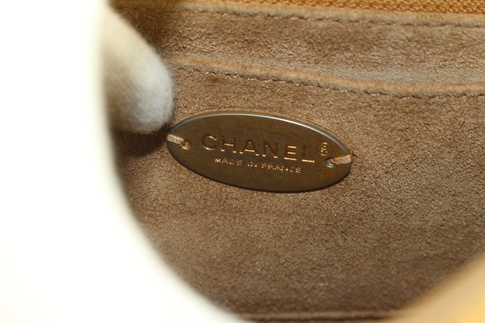 Chanel Nude Beige Caviar Leather Mini Classic Flap Square GHW 3CC1109
