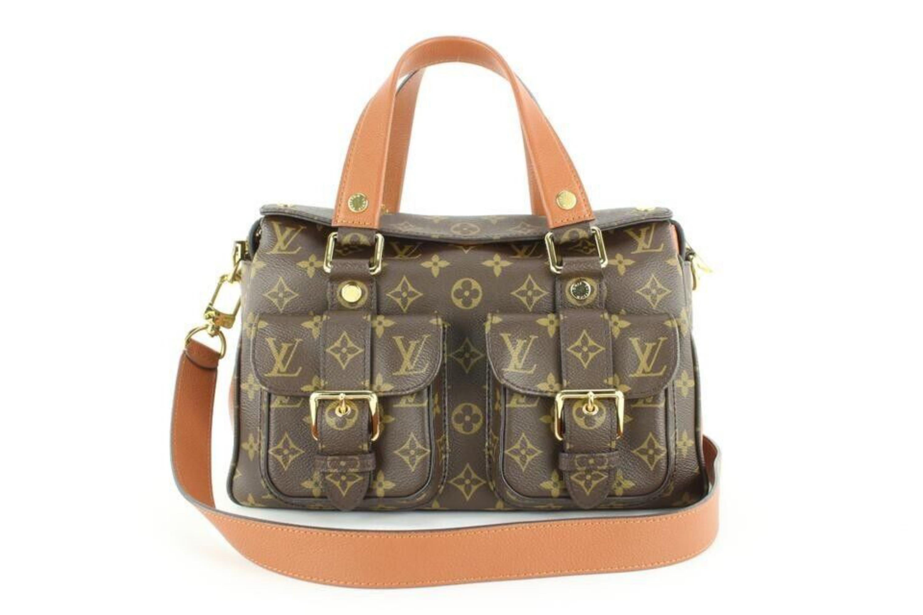 Louis Vuitton Caramel Monogram Manhattan NM 2way 5L26a