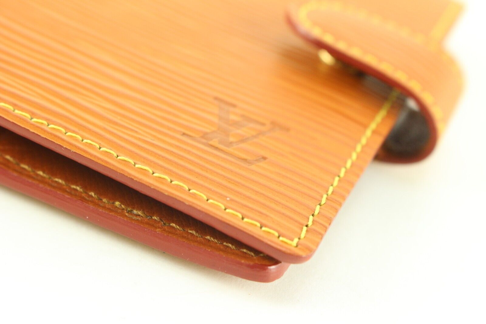 Louis Vuitton Cognac Epi Leather Mini Card Holder Agenda Organizer 5LK0125