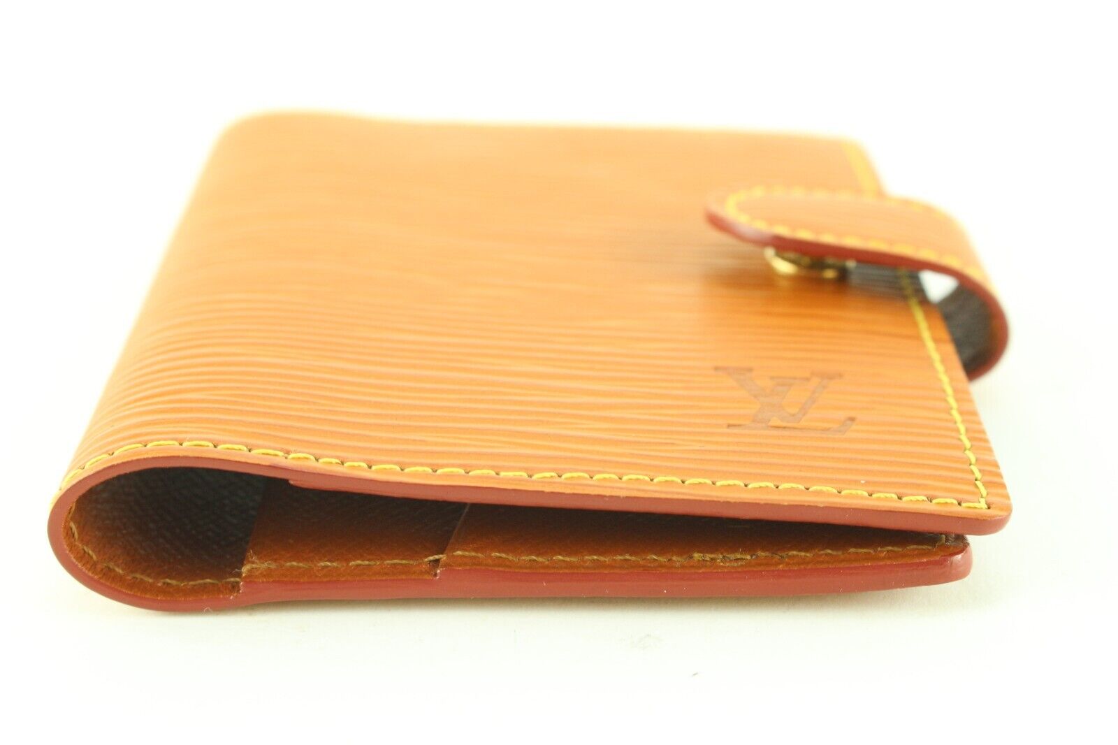 Louis Vuitton Cognac Epi Leather Mini Card Holder Agenda Organizer 5LK0125