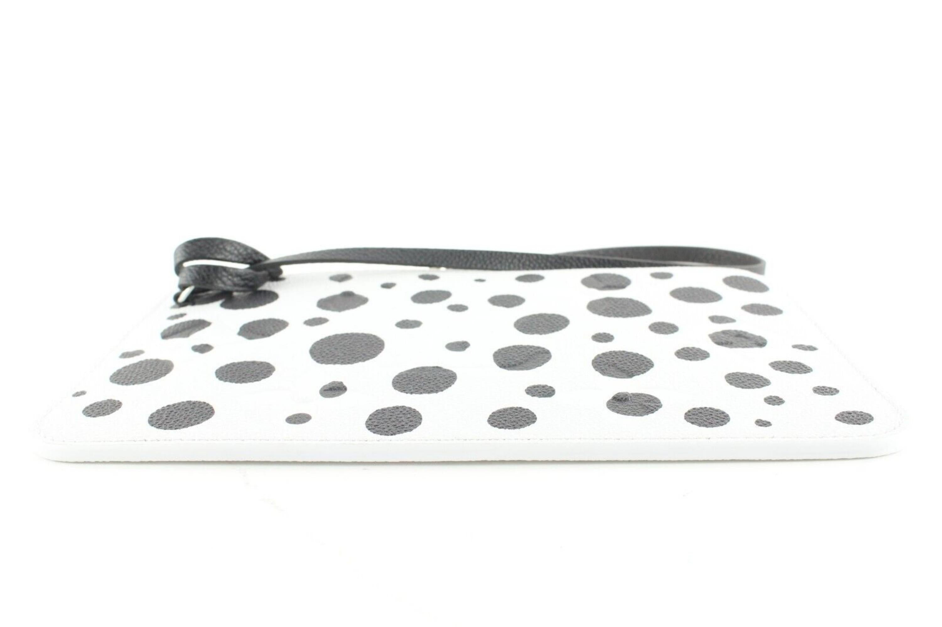 Louis Vuitton Kusama Monogram Empreinte Neverfull Pochette White Black 9LV0123