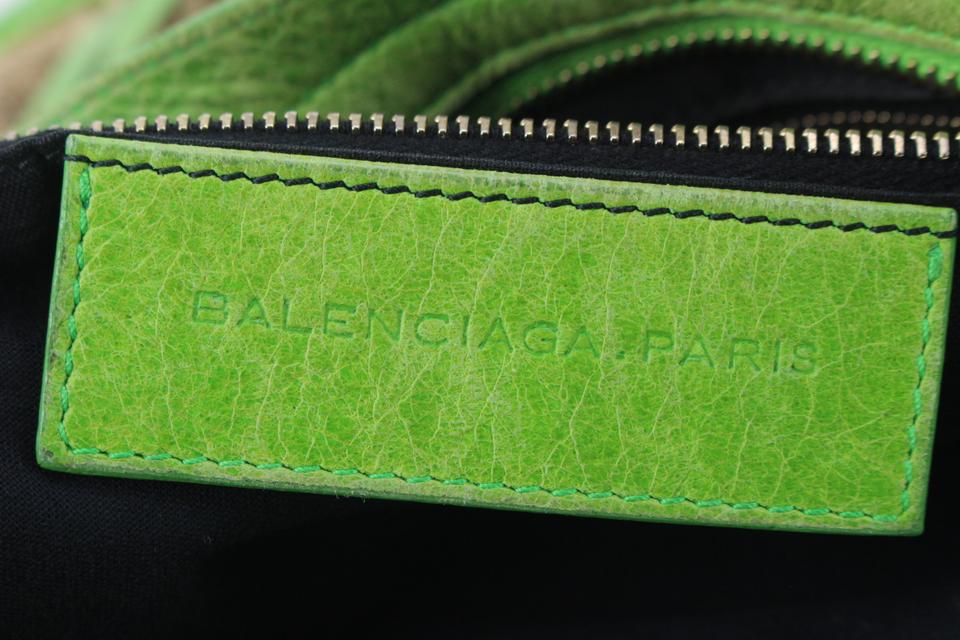 Balenciaga Green Classic City 2way Moto Bag 1130ba19