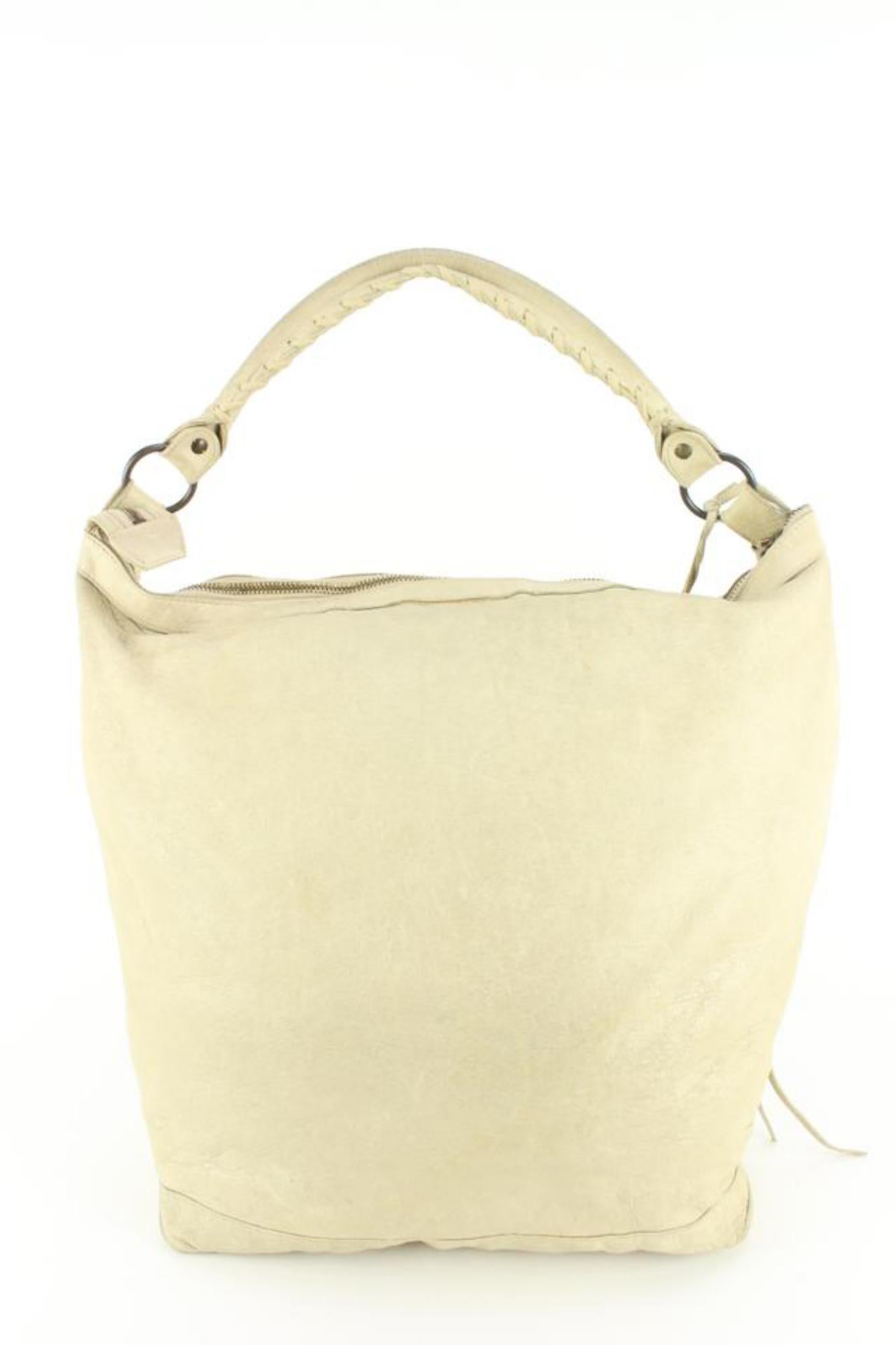 Balenciaga Cream Leather The Day One Hobo Bag 18ba53s