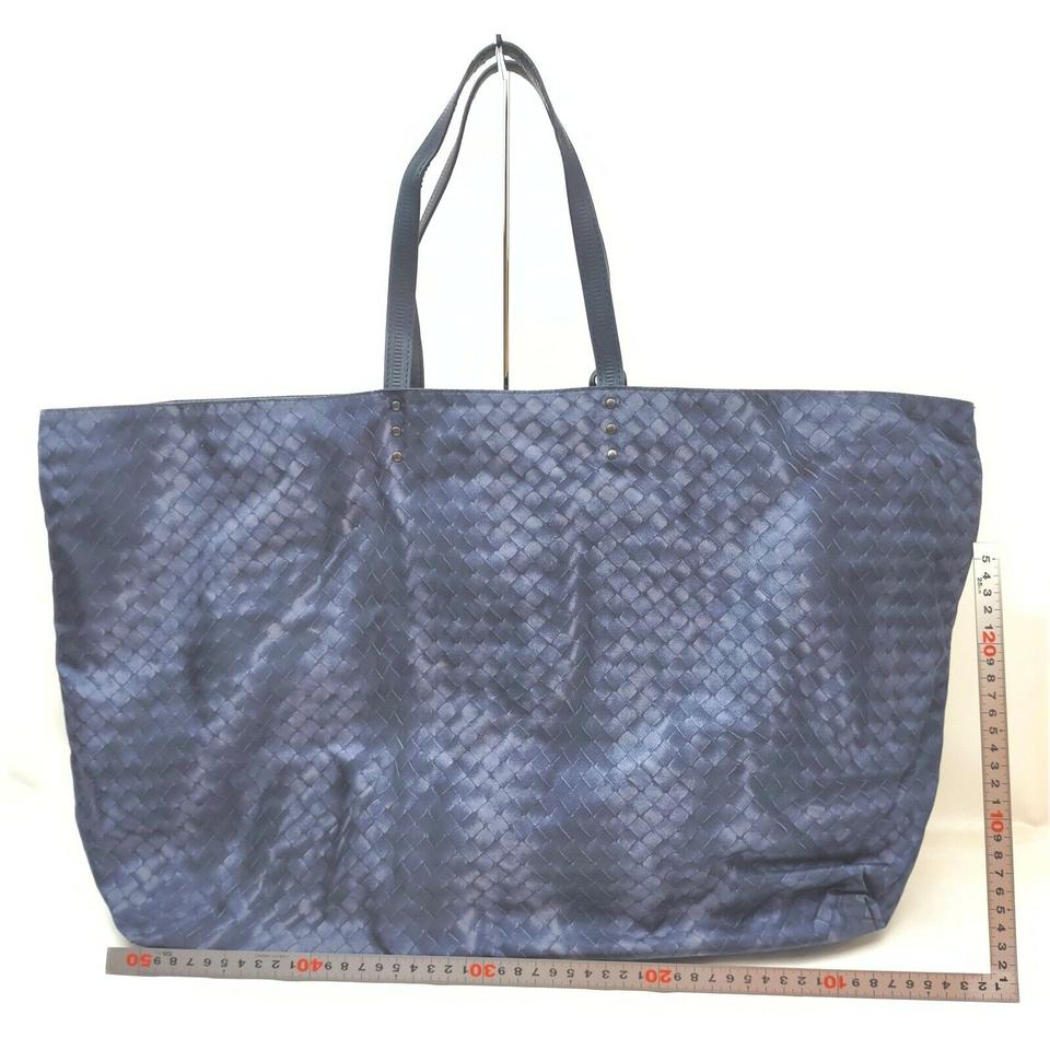 Bottega Veneta Blue Nylon Intrecciolusion Tote Bag 862976