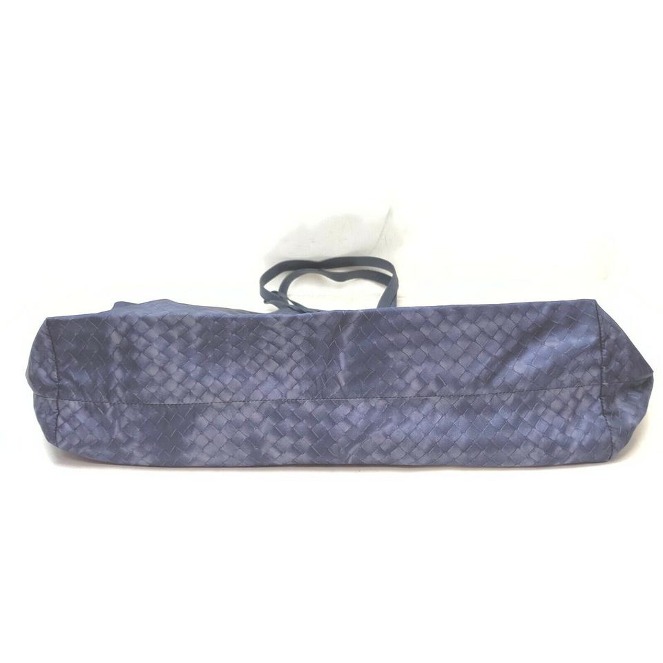 Bottega Veneta Blue Nylon Intrecciolusion Tote Bag 862976
