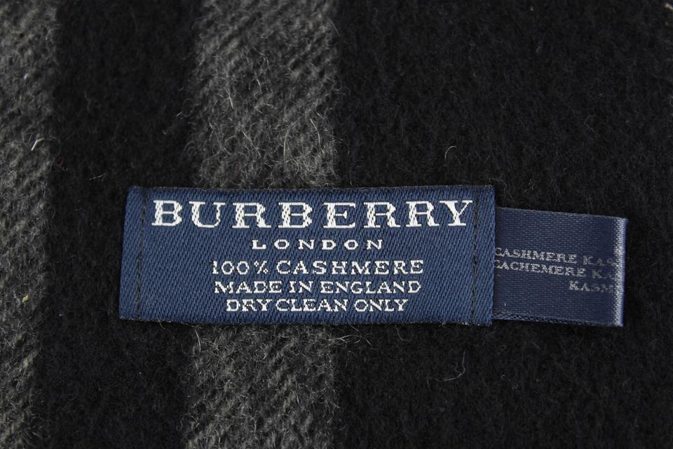 Burberry Black Classic Check Scarf 8bur1223