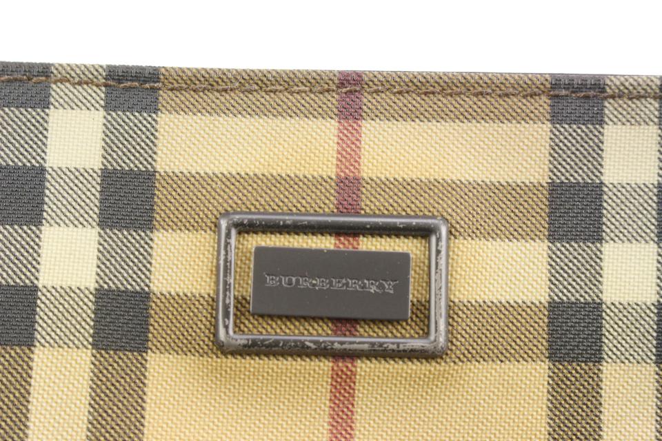 Burberry London Beige Nova Check Coated Canvas Tote Bag Upcycle Ready 9b419s