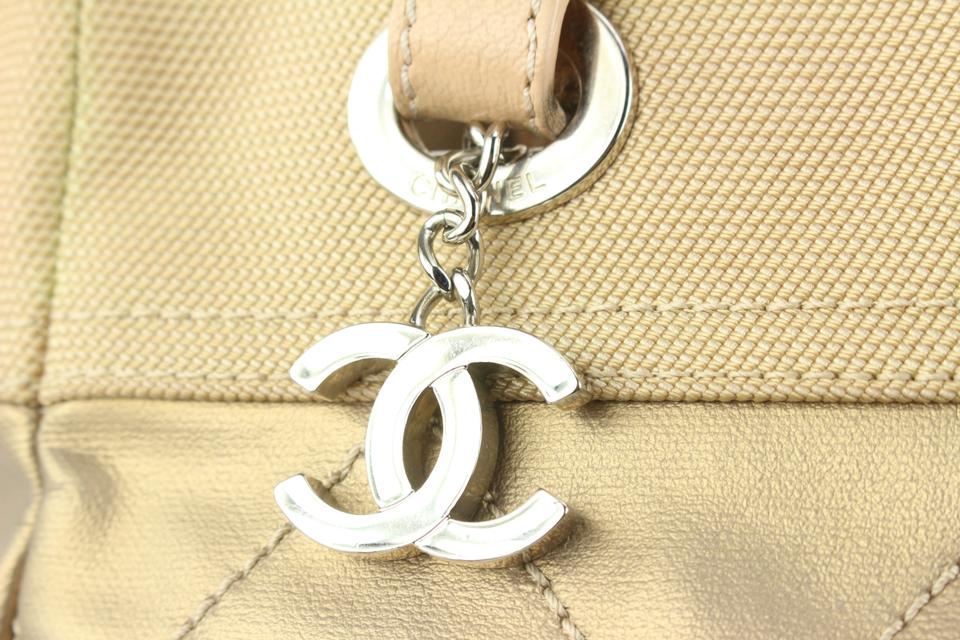 Chanel Quilted Gold Biarritz Shopper Tote Bag 98cas52