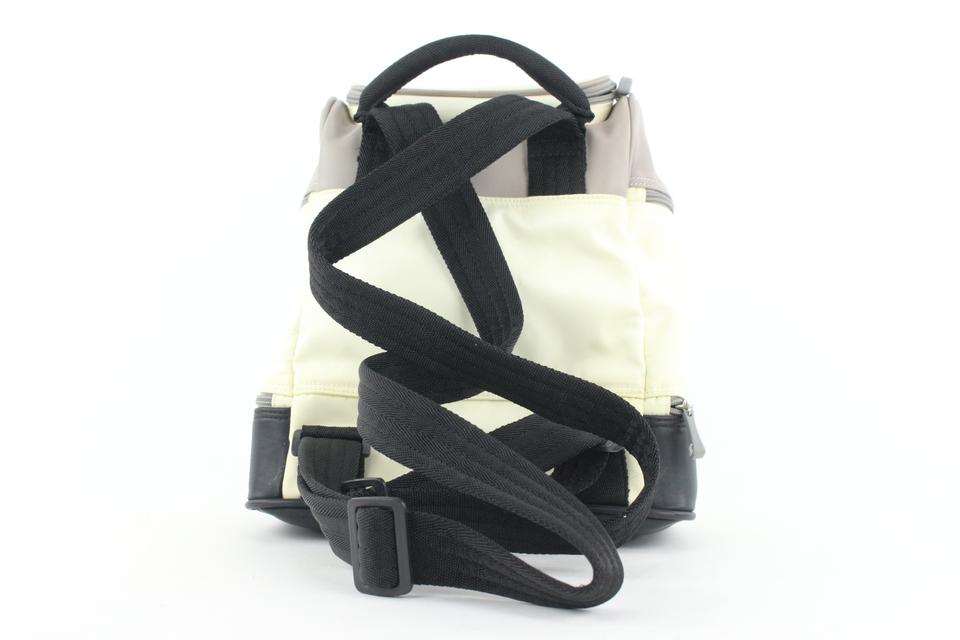 Chanel Grey Black CC Logo Sports Backpack 322cas517