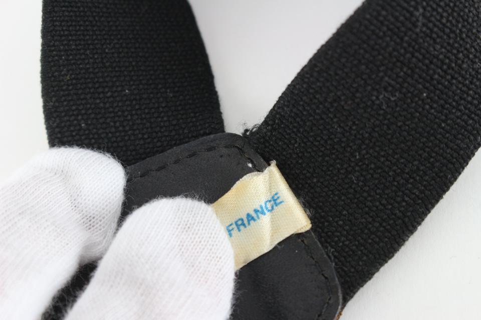 Chanel Limited Runway Black CC Logo Suspenders 37cc811s