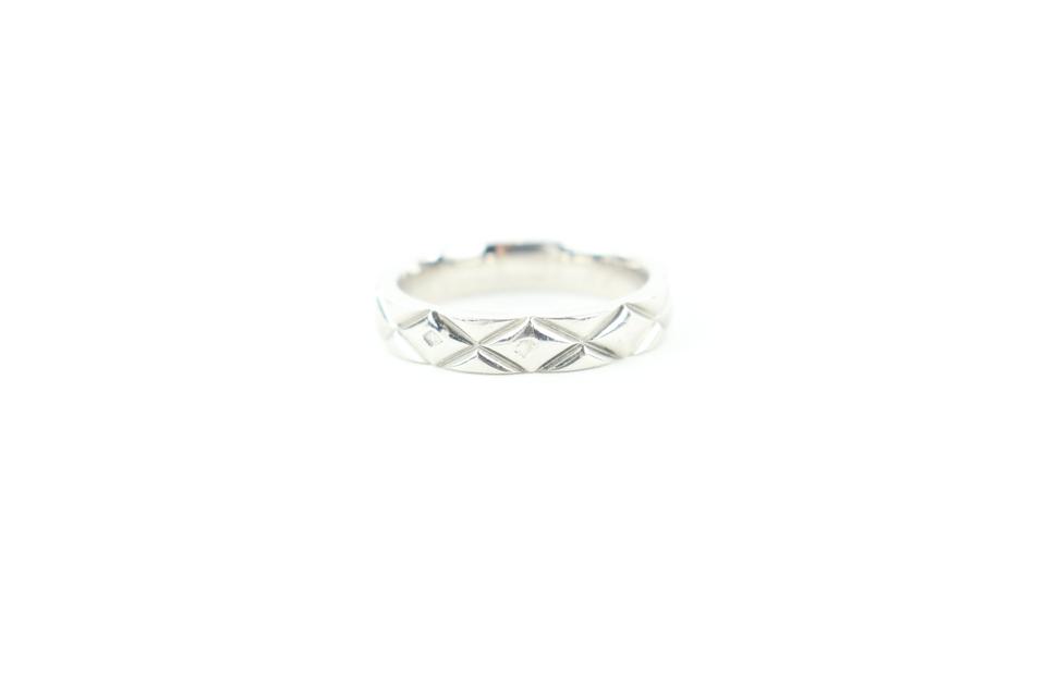 Chanel Size 3.5US PT950 Matelasse Quilted Platinum Ring 606ccs316