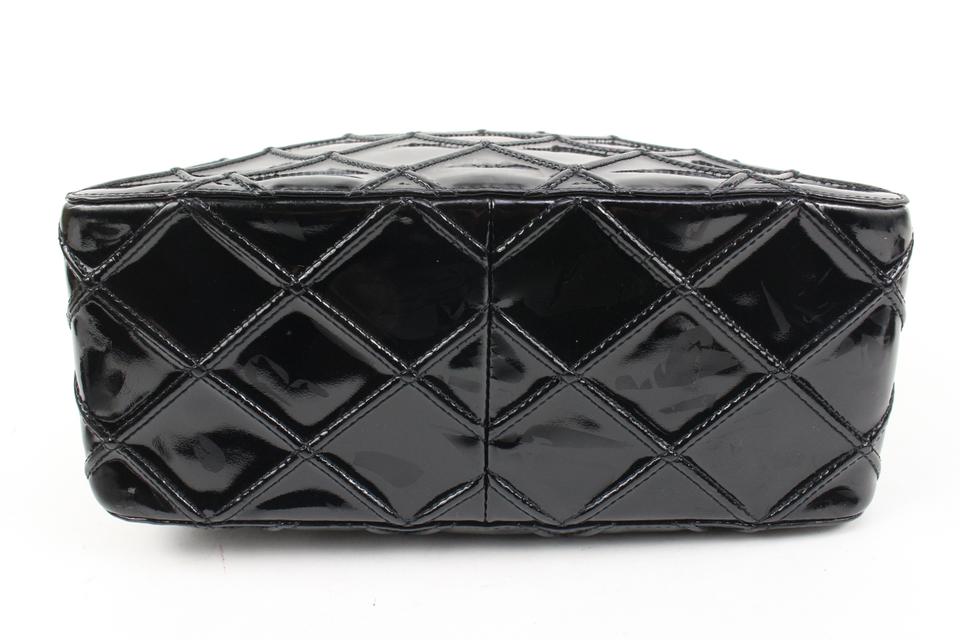 Chanel Black Quilted Patent Shoulder Bag 4c131s