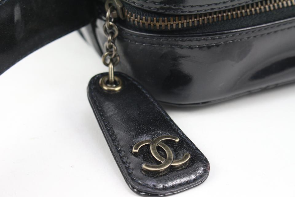 Chanel Black Quilted Patent Shoulder Bag 4c131s