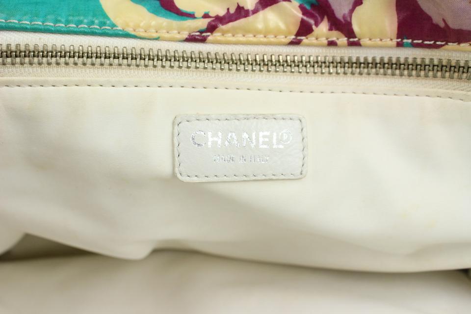 Chanel Blue Floral CC Logo Tote Bag 11cas104