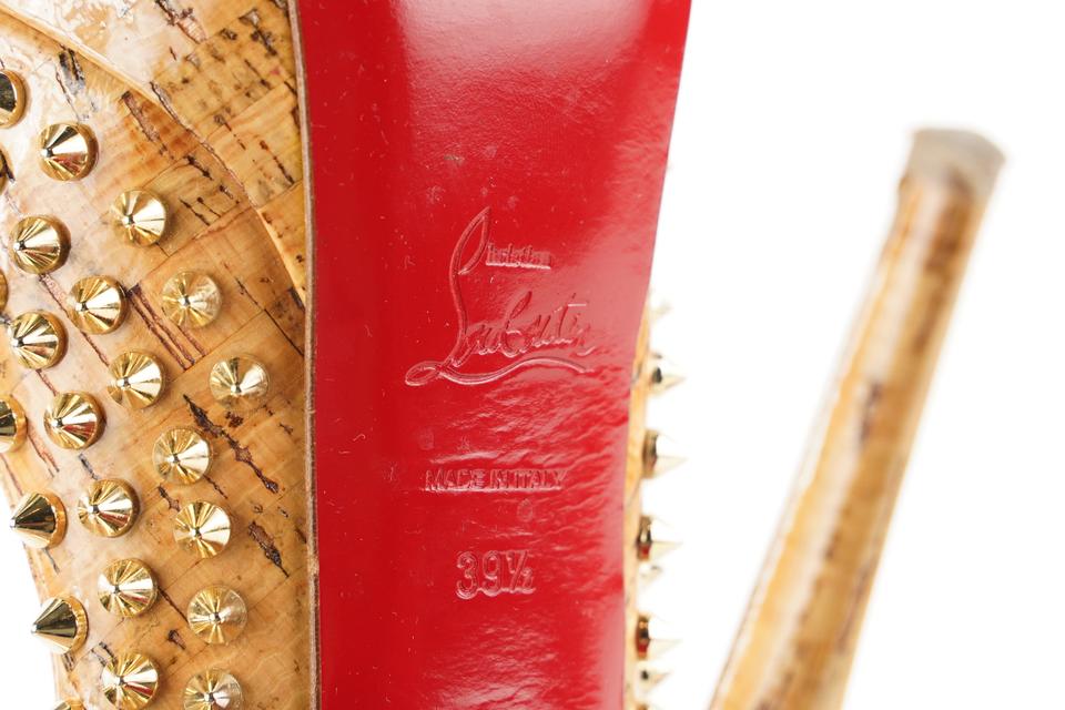 Christian Louboutin Cork Lady Peep 150 Lucido Platform Heels Open Toe red Bottoms 420cl31