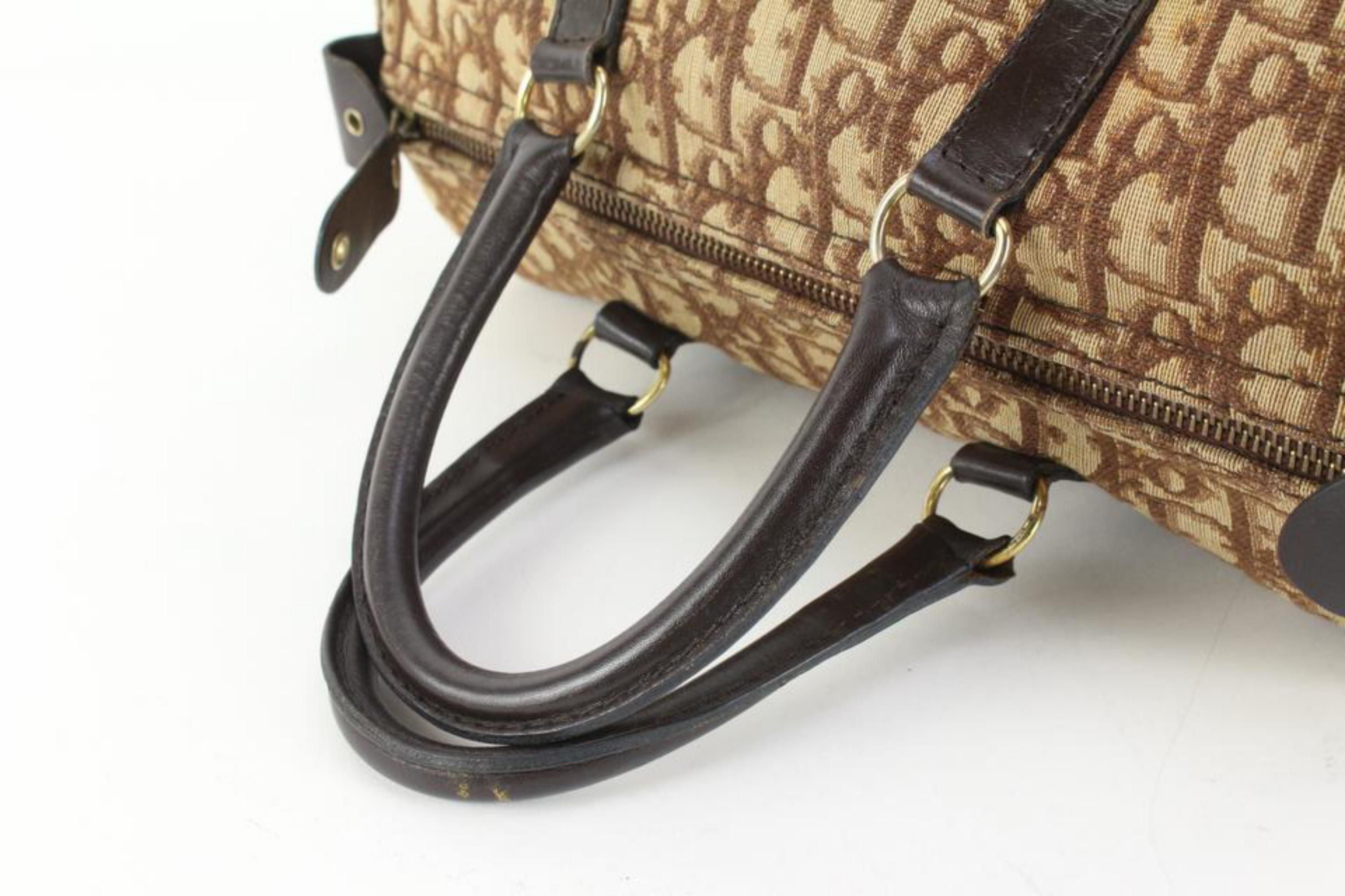 Dior Brown Monogram Trotter Boston Bag 66d55s