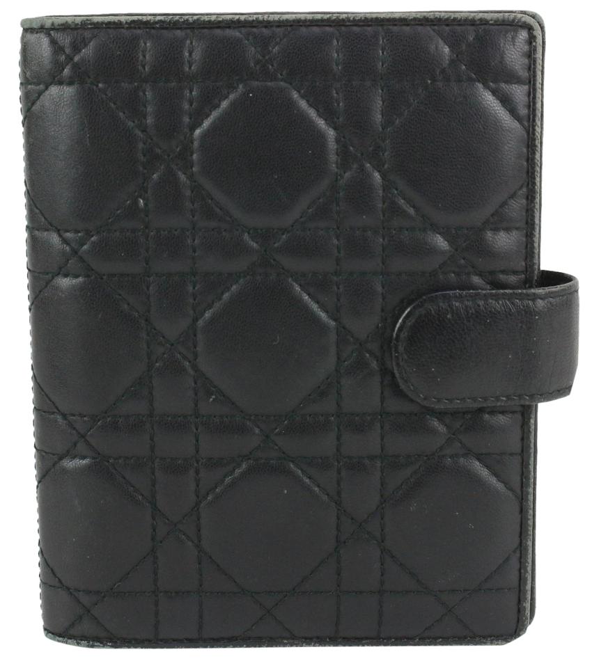 Dior Black Quilted Leather Cannage Small Agenda PM Notebook Cover 923da1