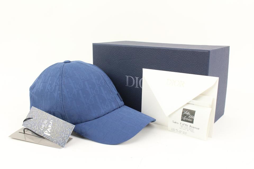 Dior Large Navy Oblique Trotter Casquette Baseball Cap Hat 3D419S