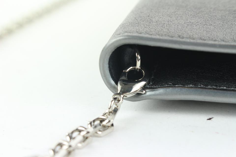 Dior Pewter Silver Chain Flap Crossbody Bag 292da513