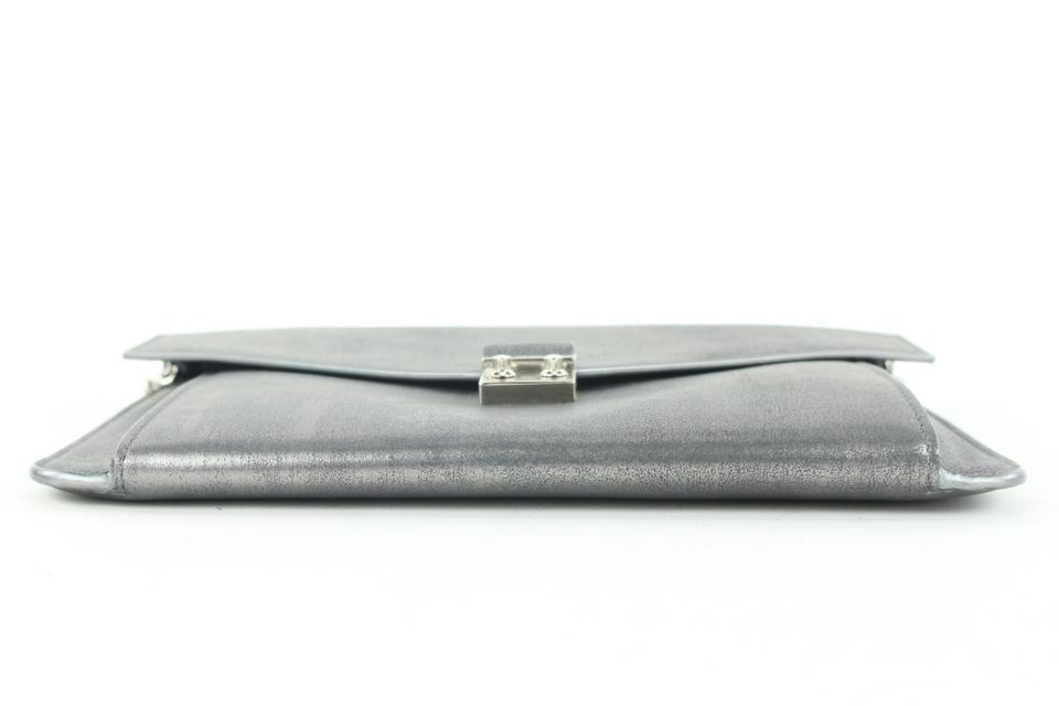 Dior Pewter Silver Chain Flap Crossbody Bag 292da513