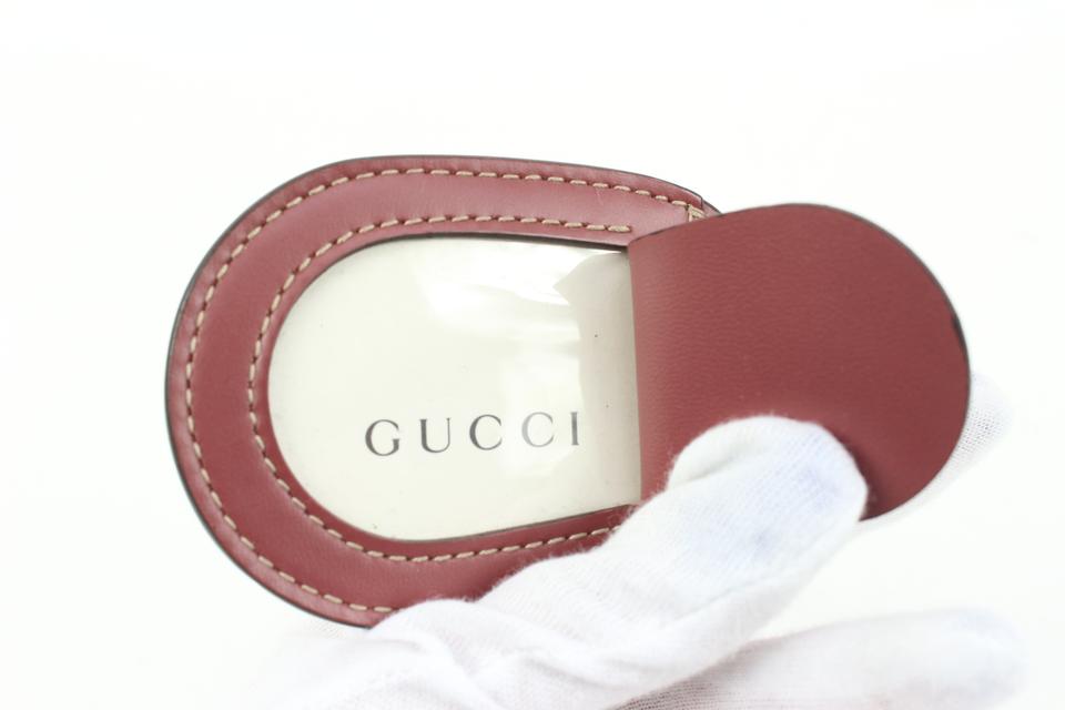 Gucci Mauve Clochette Luggage Tag from Reversible Supreme GG Tote s330g21