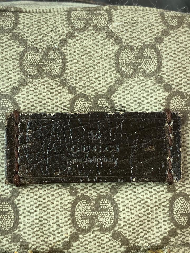 Gucci Monogram Signature Double Pocket Supreme Satchel 4GG910