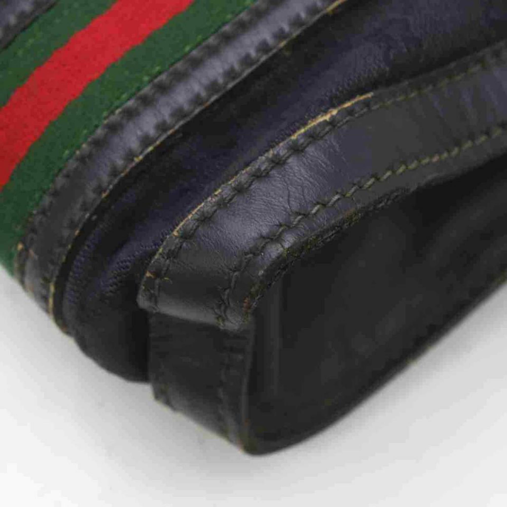 Gucci Web Monogram GG Black Handbag Tote 860043