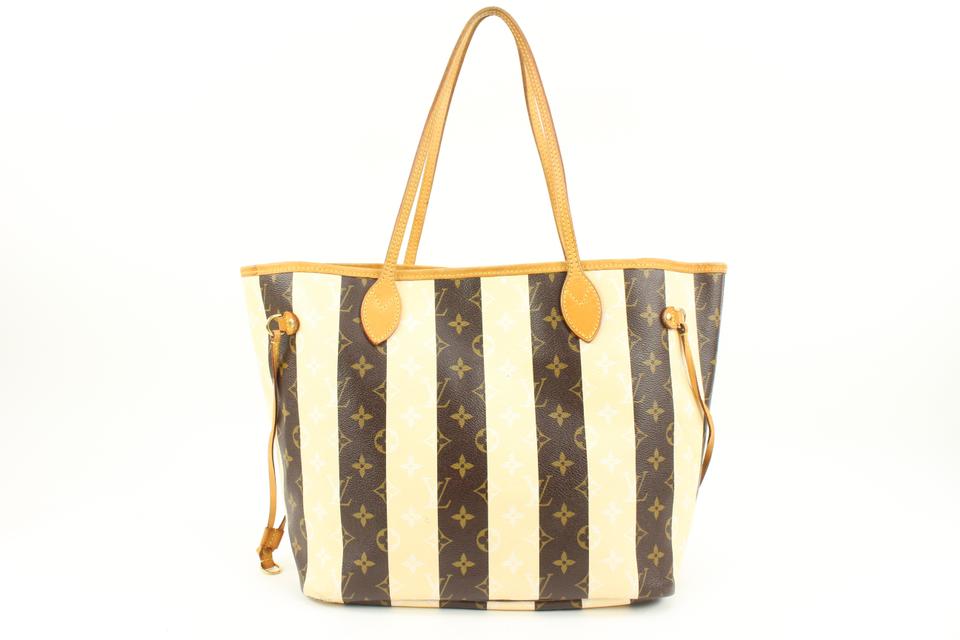 Louis Vuitton Limited Monogram Stripe Rayures Neverfull MM Tote 124lv7