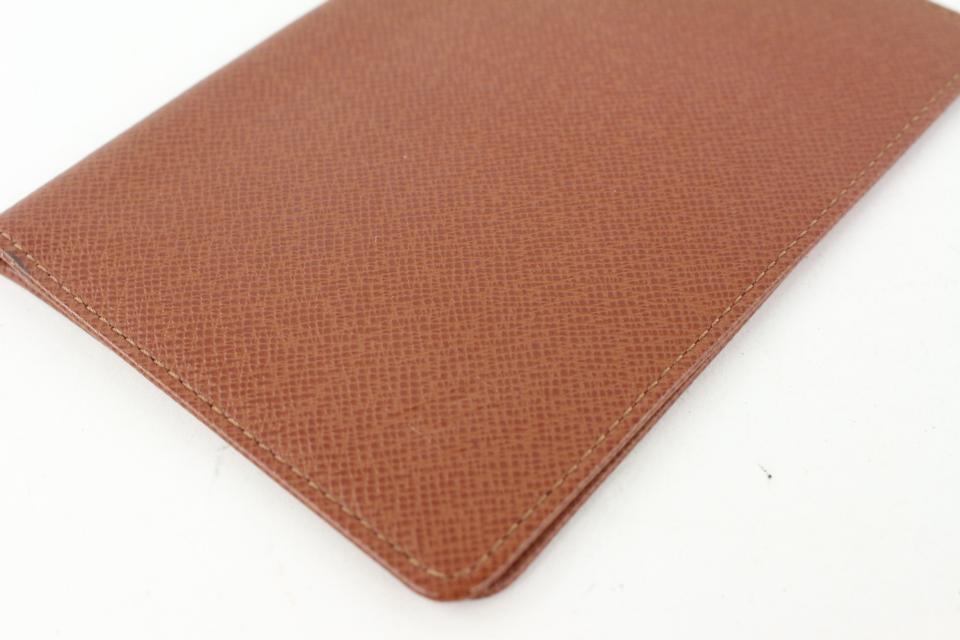 Louis Vuitton Brown Taiga Leather ID Holder Card Case Wallet 513lvs68