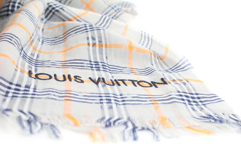 Louis Vuitton Monogram Plaid Logo Scarf 693lvs319