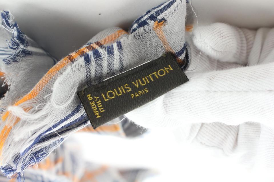 Louis Vuitton Monogram Plaid Logo Scarf 693lvs319