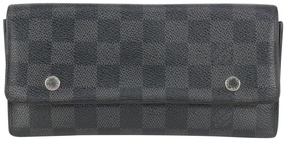 Louis Vuitton Black Damier Graphite Modulable Long Snap Wallet 140lv729