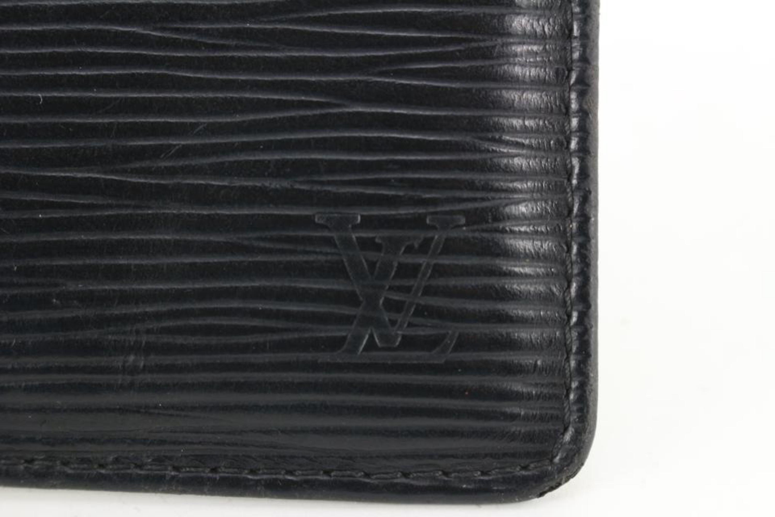 Louis Vuitton Black x Silver Epi Leather Key Pouch Pochette Cles 71lz718s