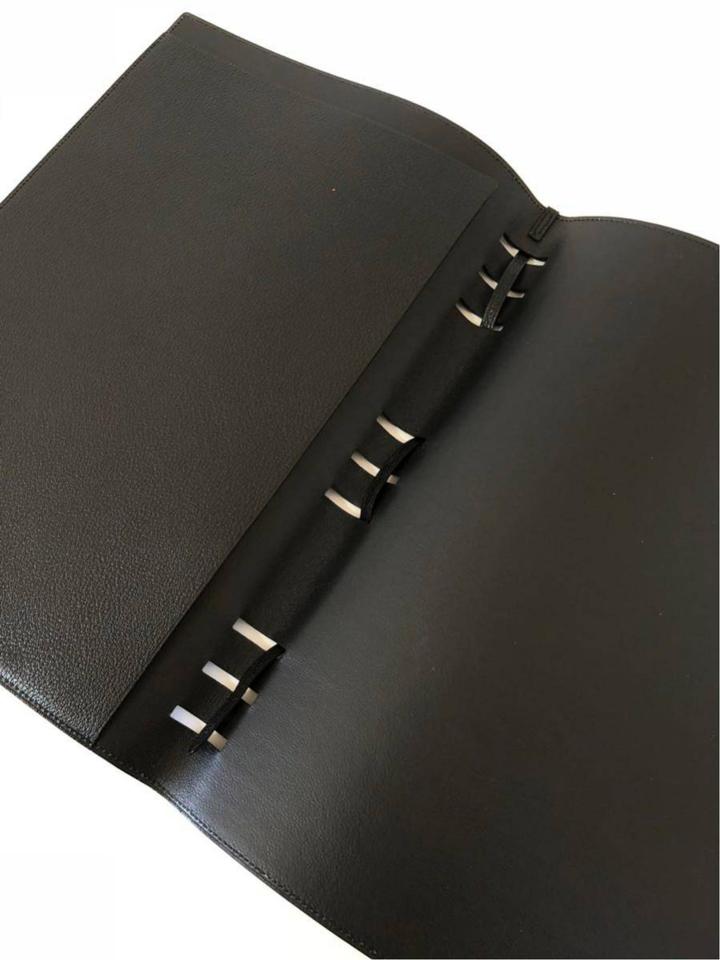 Louis Vuitton Large Black Leather Lady Handbook Cover GM 858119