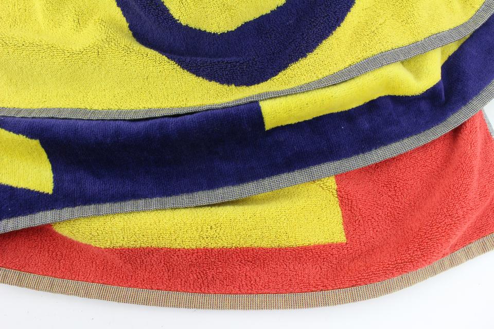 Louis Vuitton XL Huge Blue x Yellow x Red 2003 Auckland LV Cup Towel Throw 77lz422s