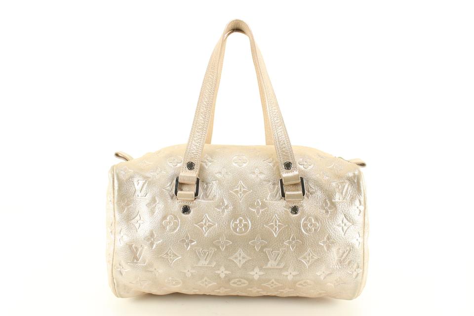 Louis Vuitton Metallic Champagne Leather Monogram Comet Boston Bag 39lu76s