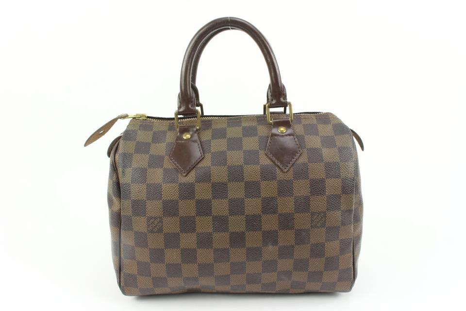 Louis Vuitton Small Damier Ebene Speedy 25 Boston Bag PM 87lv33s