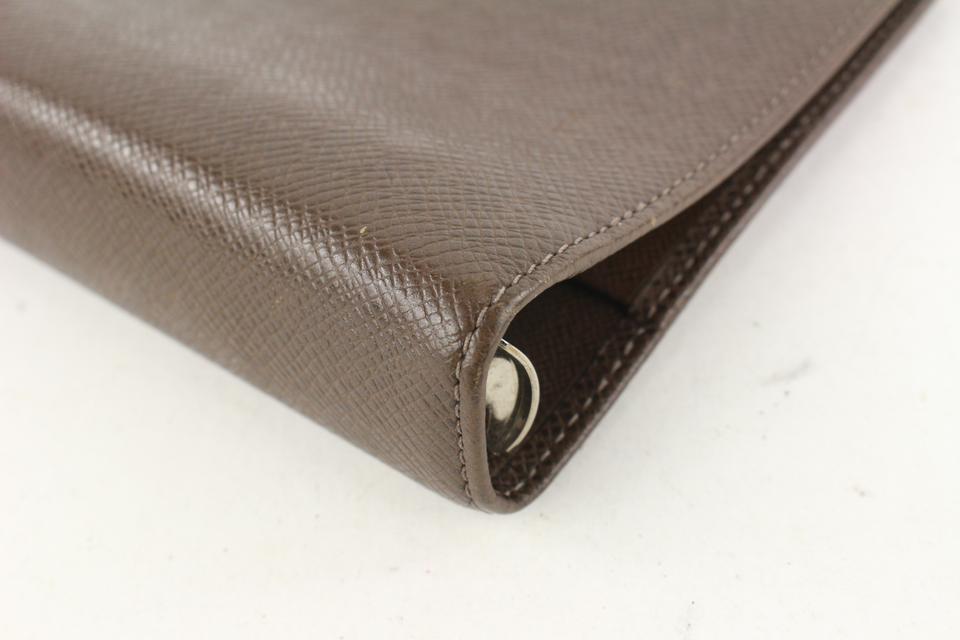 Louis Vuitton Brown Taiga Leather Small Ring Agenda PM Diary Cover 651lvs617