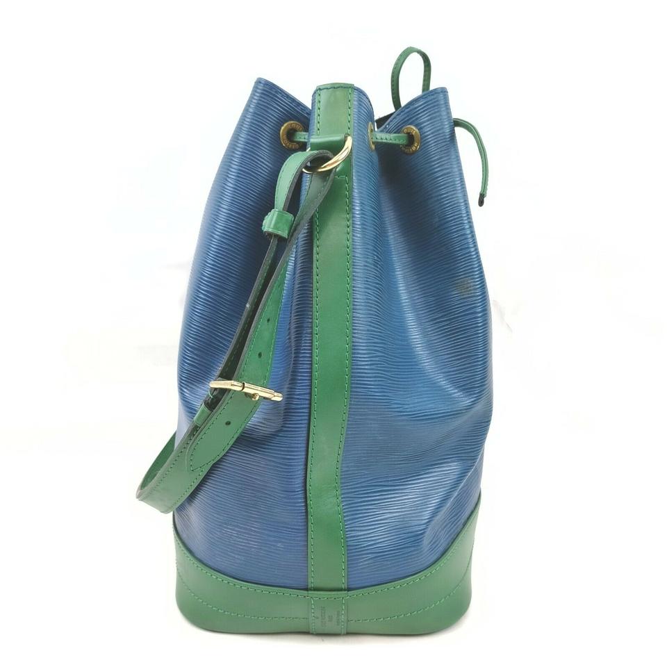 Louis Vuitton Bicolor Green x Blue Noe Drawstring Bucket Hobo 861663A