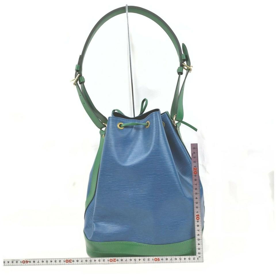 Louis Vuitton Bicolor Green x Blue Noe Drawstring Bucket Hobo 861663A