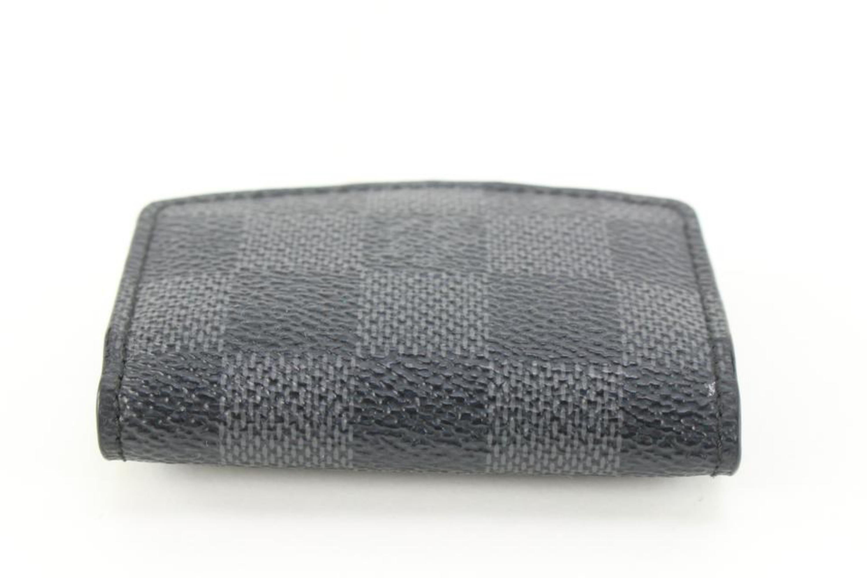 Louis Vuitton Damier Graphite Cufflink Pouch Case Holder 96lk616s