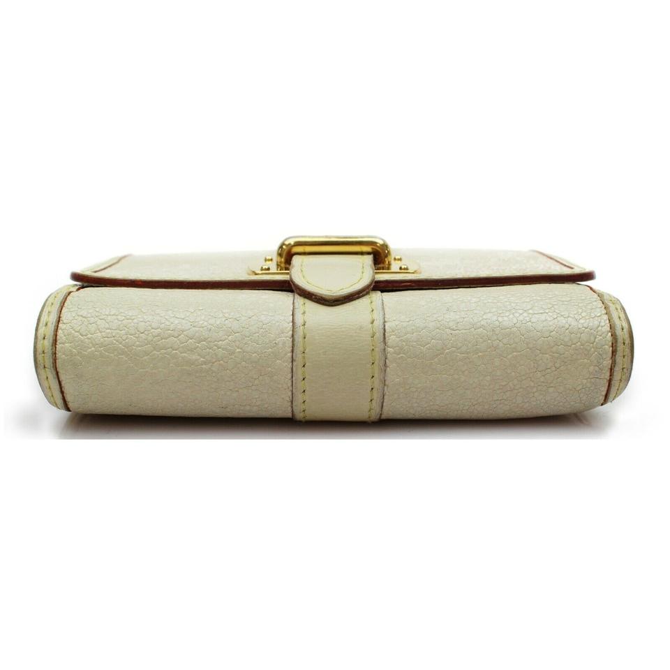 Louis Vuitton Ivory Suhali Leather Le Somptueux Compact Portefeuille Wallet 858060