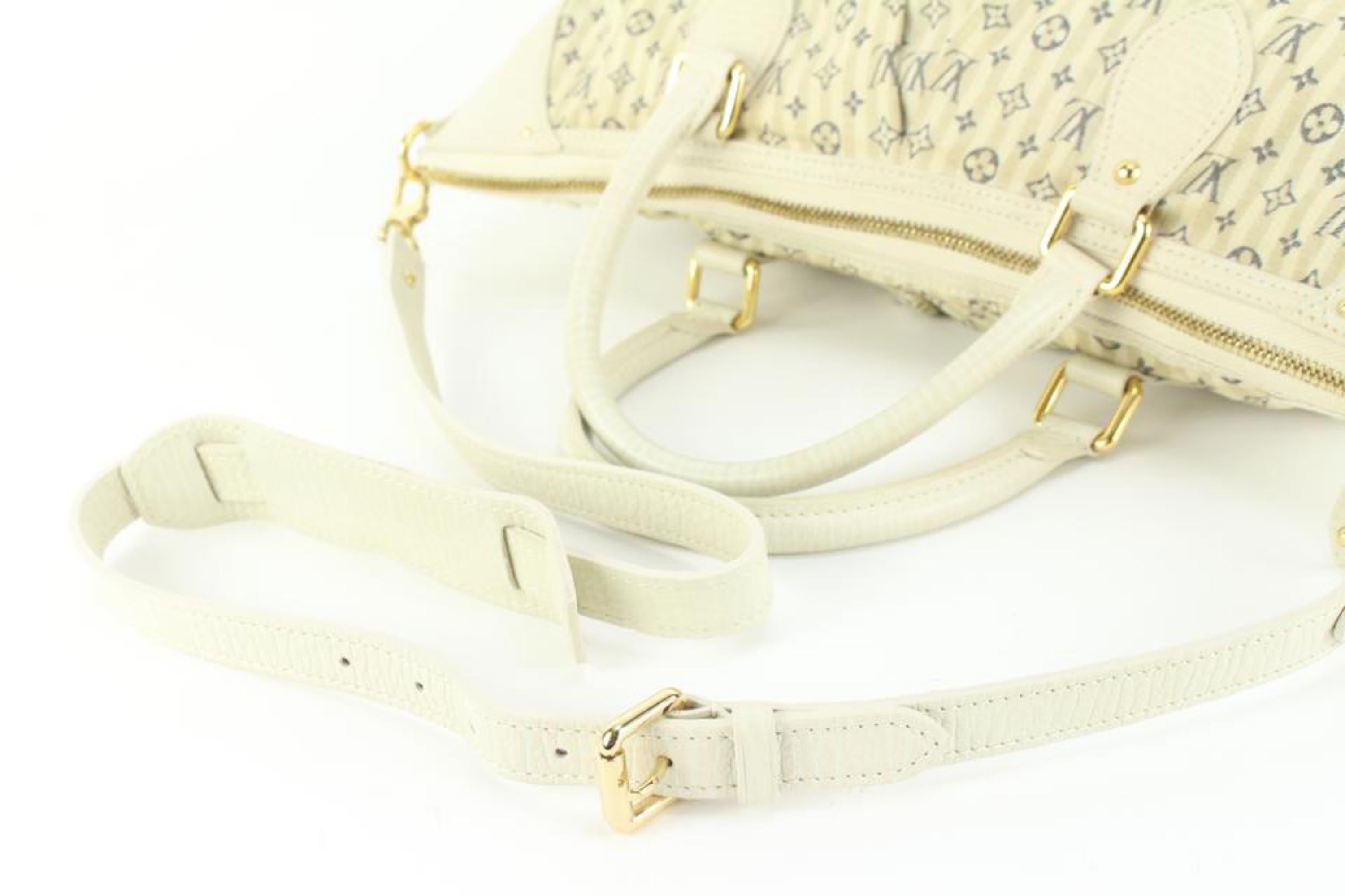 Louis Vuitton Navy x Ivory Mini Lin Croisette Marina GM 2way 2LV714a