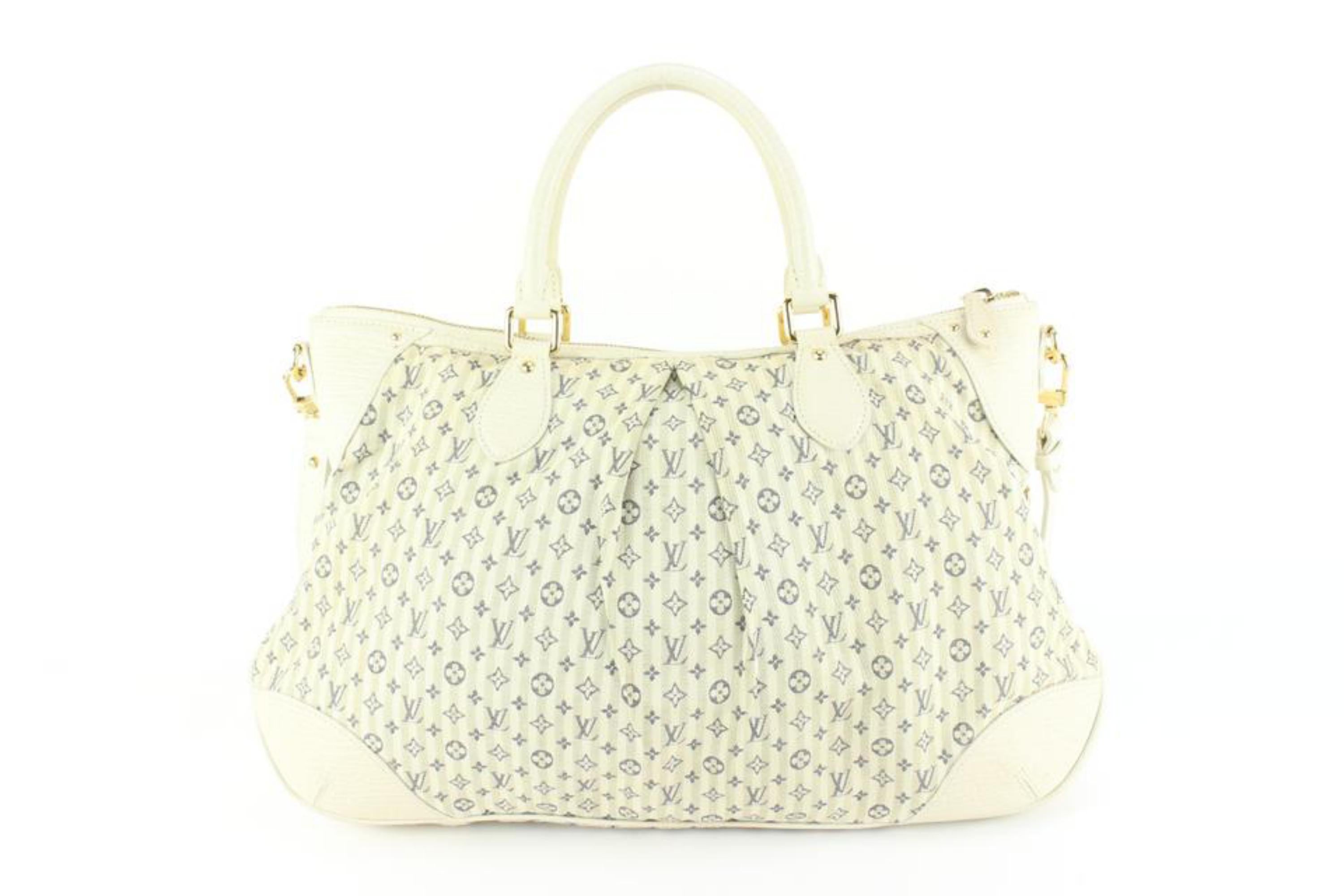 Louis Vuitton Navy x Ivory Mini Lin Croisette Marina GM 2way 2LV714a