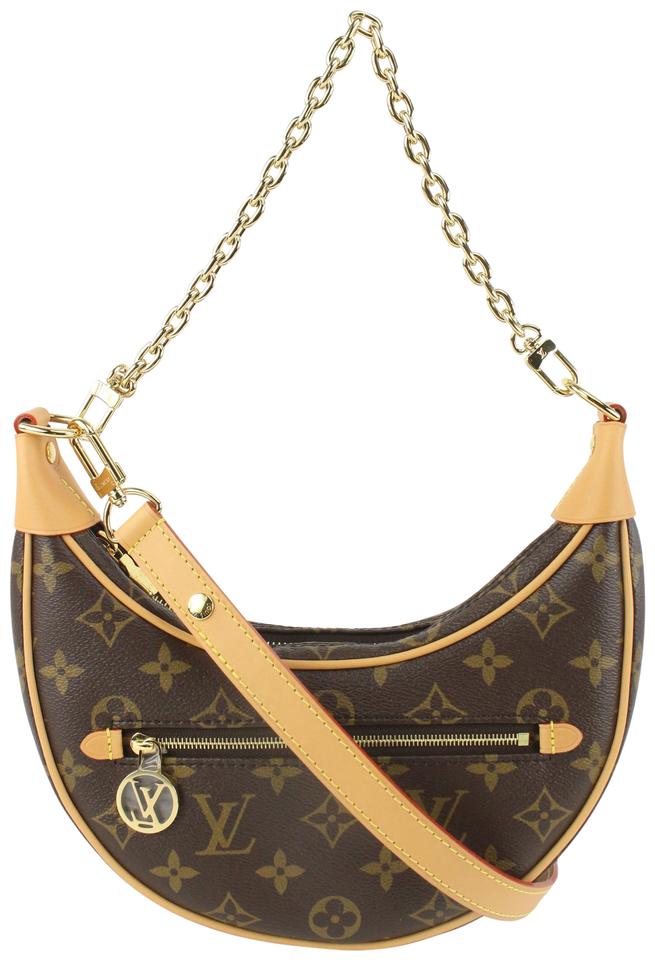 Louis Vuitton Rare Monogram Loop Chain Hobo Crossbody Croissant Bag 1118lv34