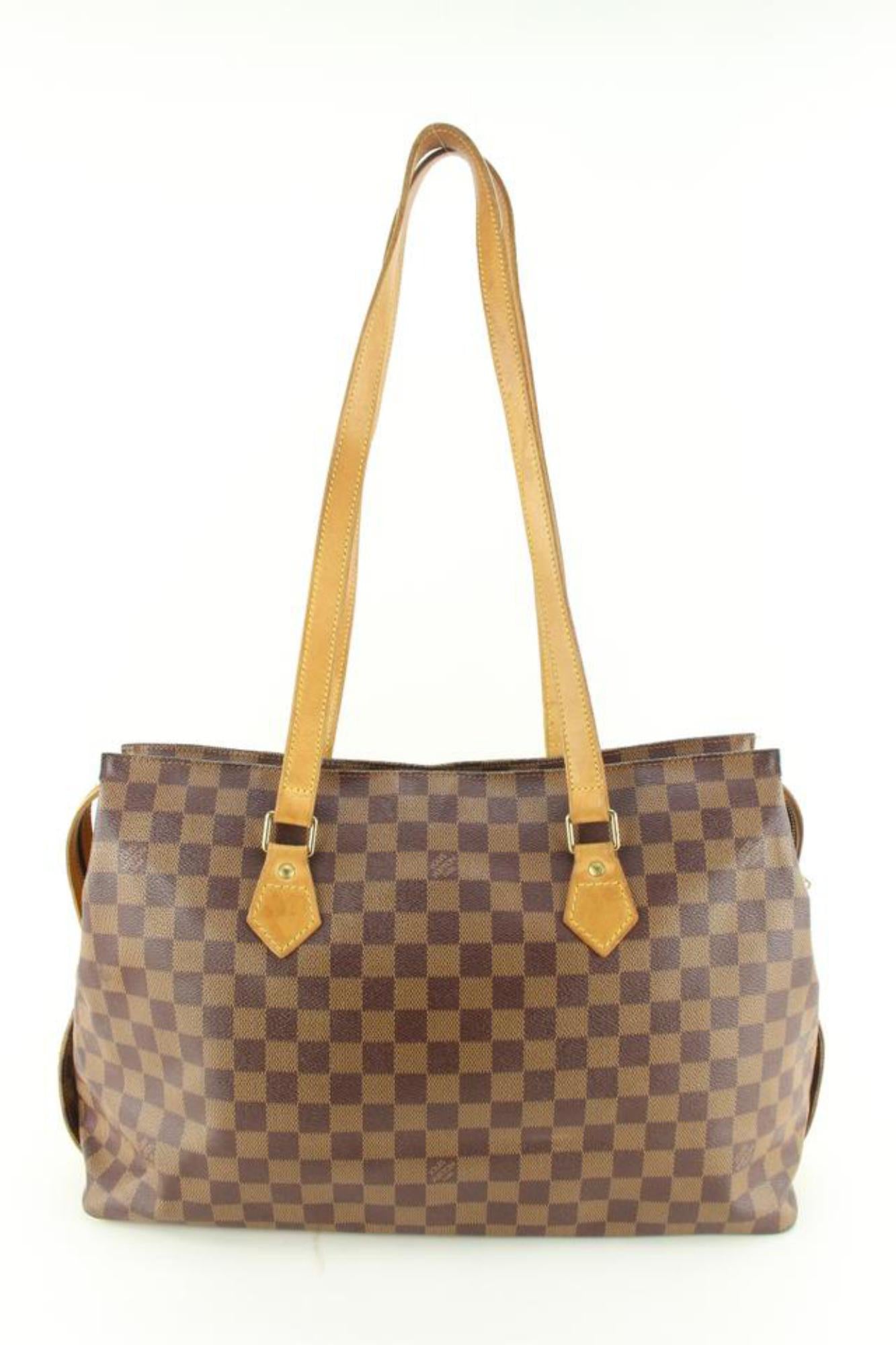 Louis Vuitton Damier Ebene Columbine Zip Shoulder Bag 5lz68s